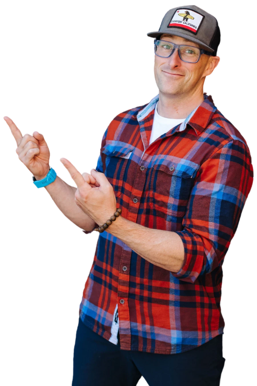 Steve pointing straight at you.